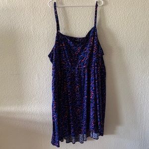 Torrid Blue Leopard Hi-Lo Skater Dress